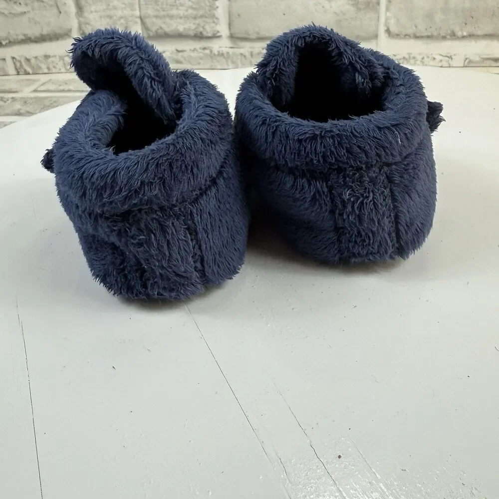 UGG Bixbee Baby Booties Blue Furry Fleece Slippers Shoes Size 4/5